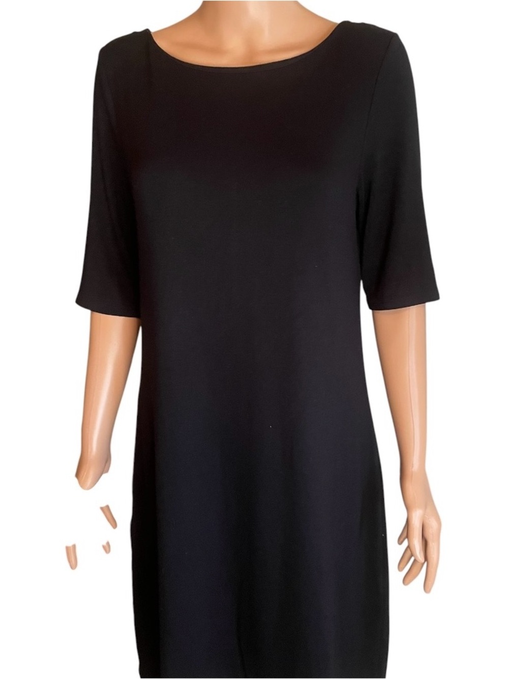 Donna Ricco Black Midi Shift Dress M
